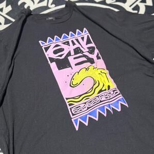 Oakley Surf Ocean Black Multi-Coloured Graphics Tee Shirt